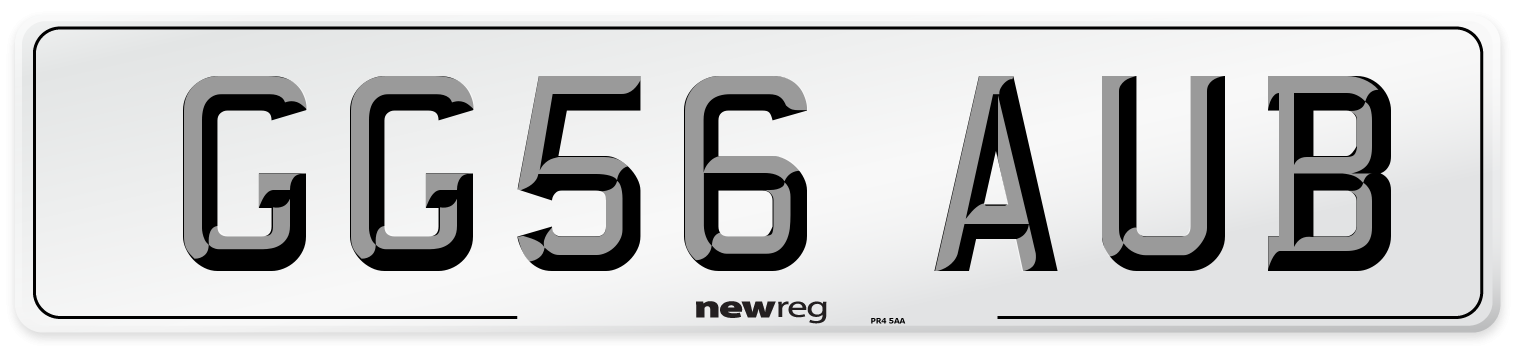 GG56 AUB Number Plate from New Reg